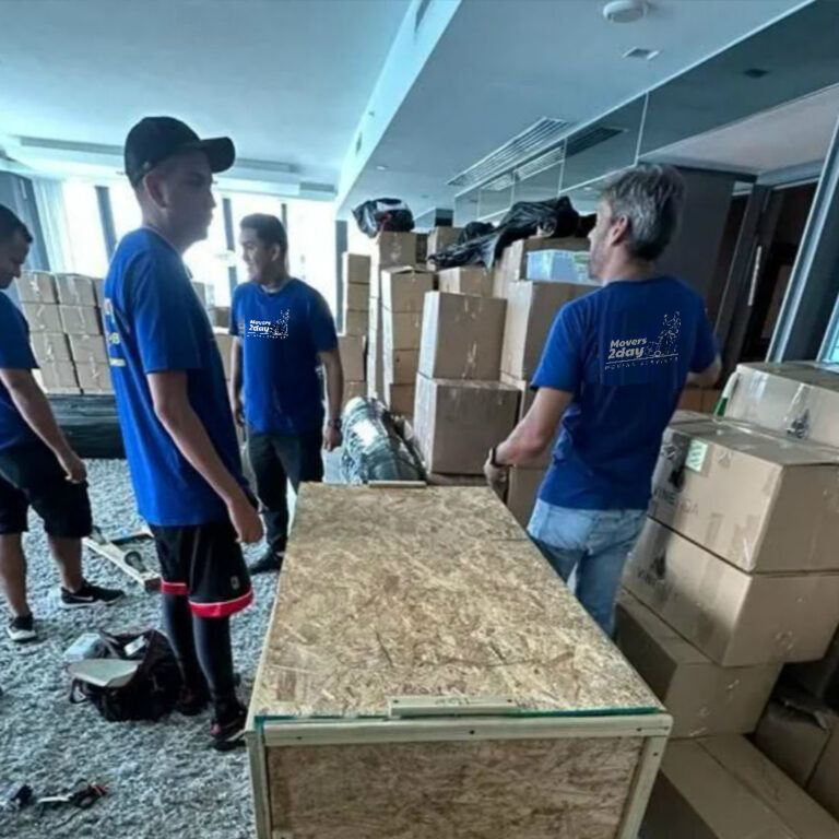 Movers 2 Day workers planning the moving load